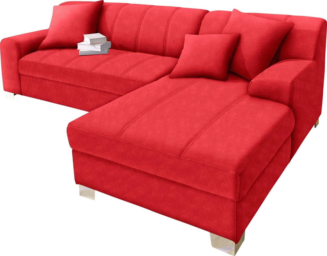 DOMO collection Ecksofa Turah | Rot