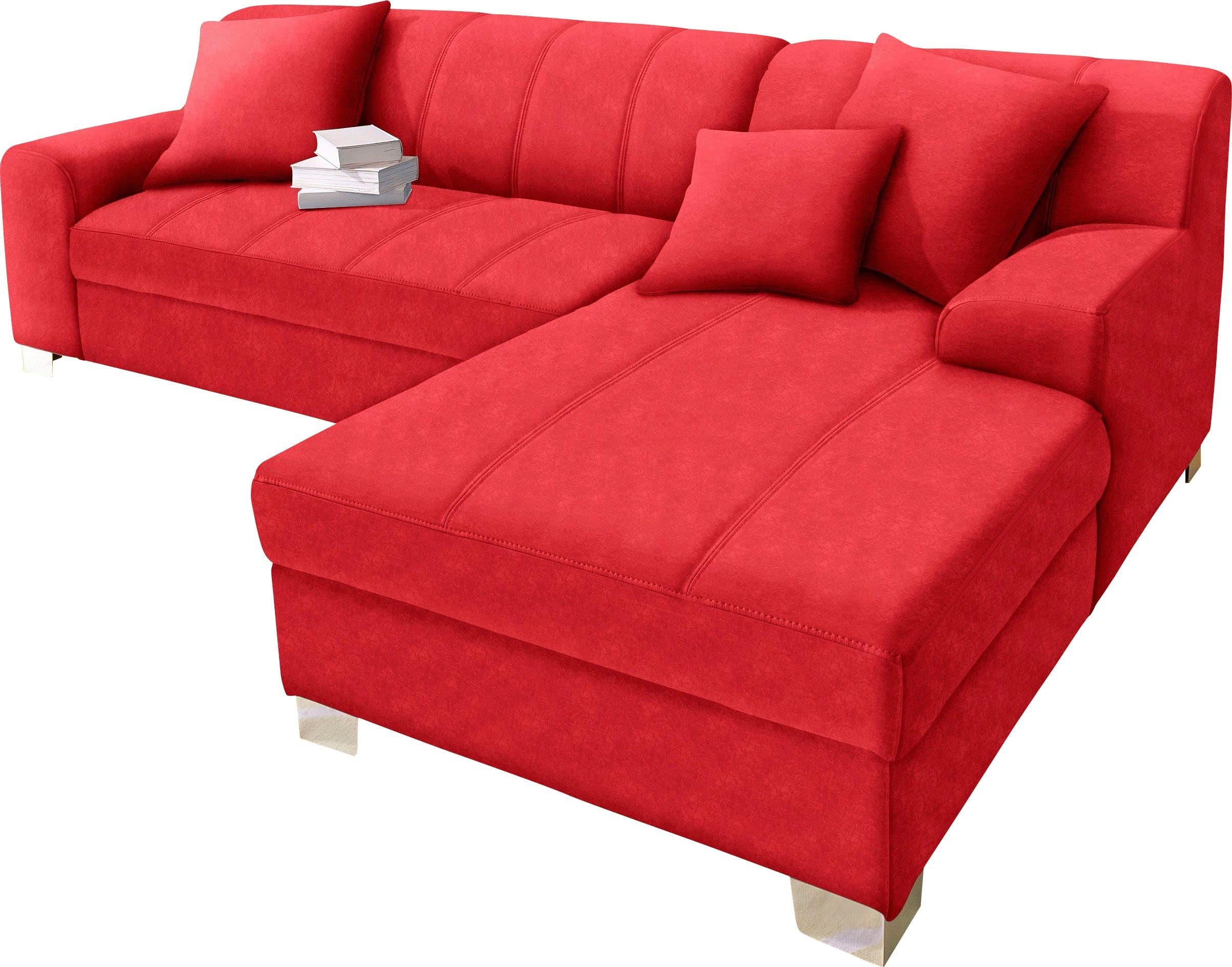 DOMO collection Ecksofa Turah | Rot