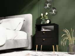 home affaire Nachttisch Elyria | Schwarz