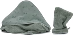 Fillikid Kapuzenhandtuch mit Waschhandschuh | Blau