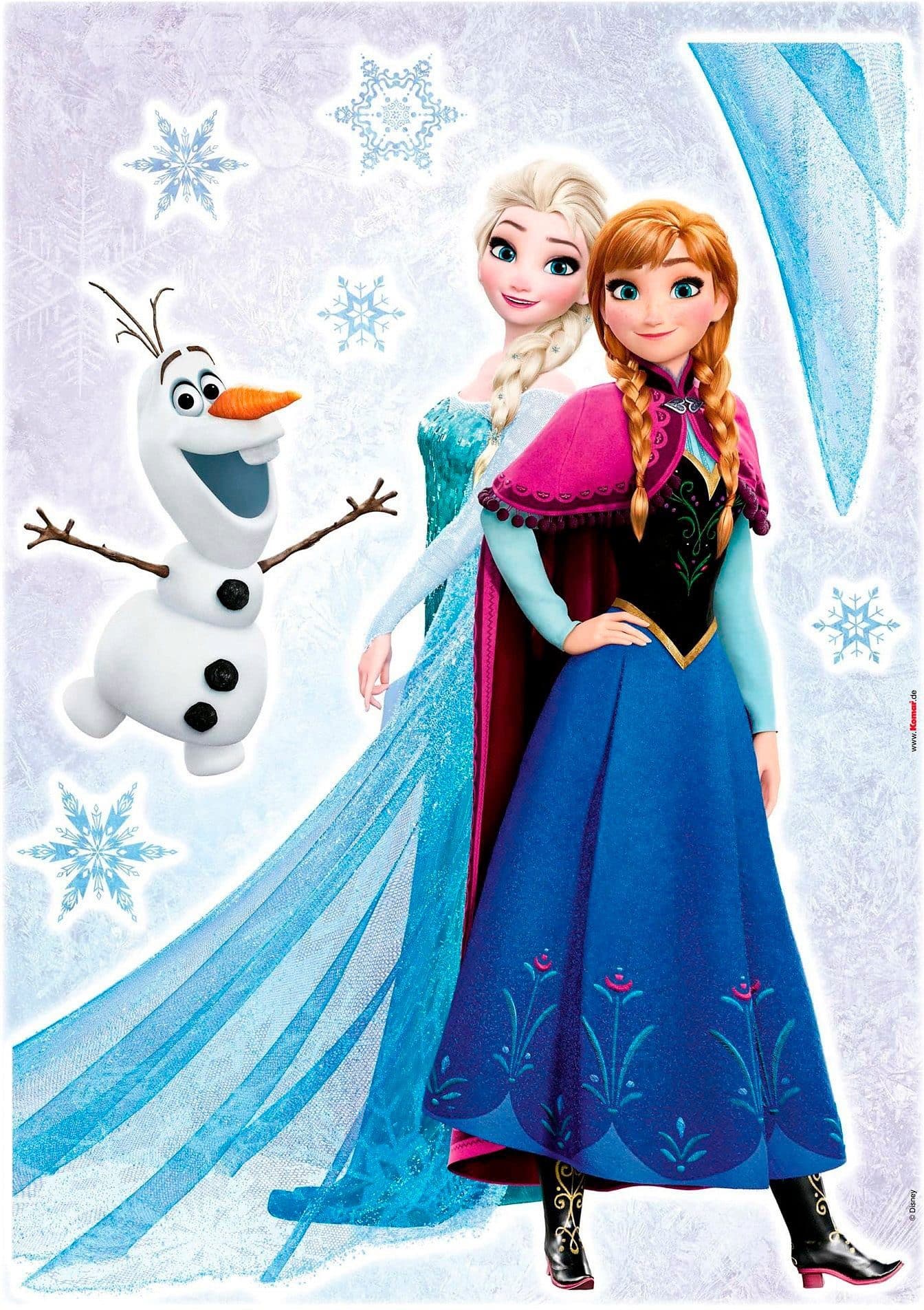 Komar Wandtattoo Frozen Sisters | Mehrfarbig