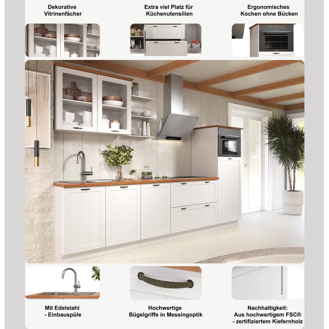 Home affaire Küchenzeile Teramo | Holztöne