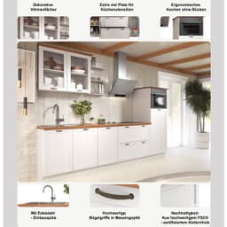 Home affaire Küchenzeile Teramo | Holztöne