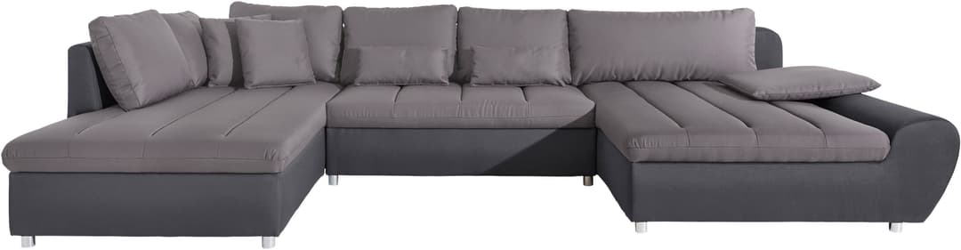 Wohnlandschaft Bandos U-Form | Grau