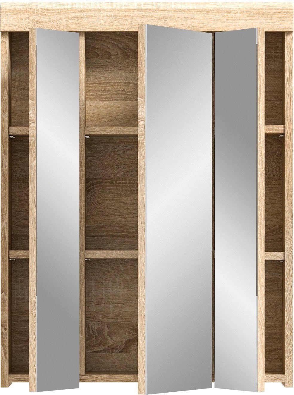 welltime Badezimmerspiegelschrank SIENA | Holztöne