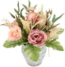 Kunstblume Gesteck Rosen im Topf | Mehrfarbig