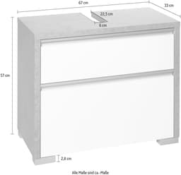 Schildmeyer Waschbeckenunterschrank Bello | Grau