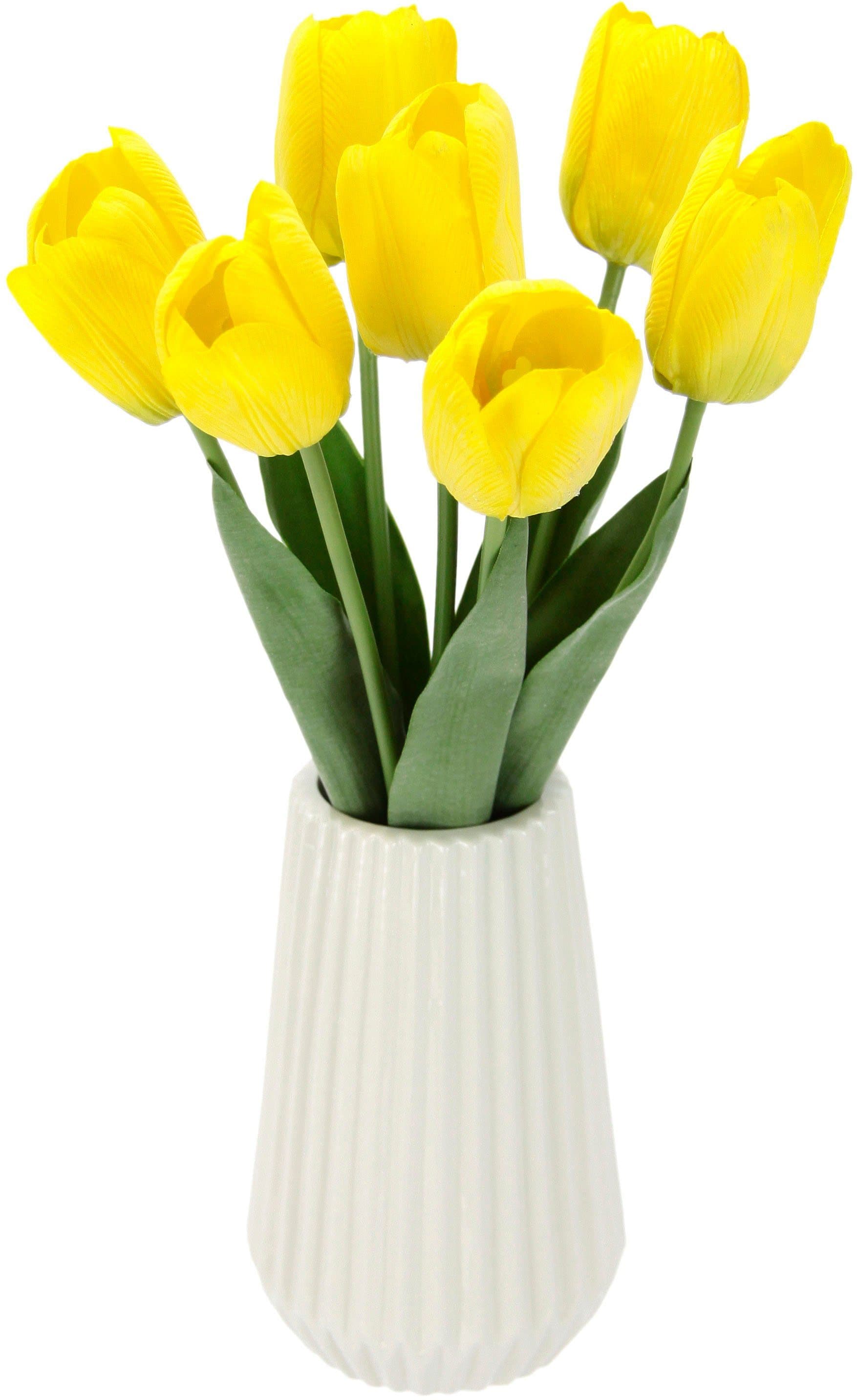 Kunstblume Real-Touch-Tulpen | Gelb