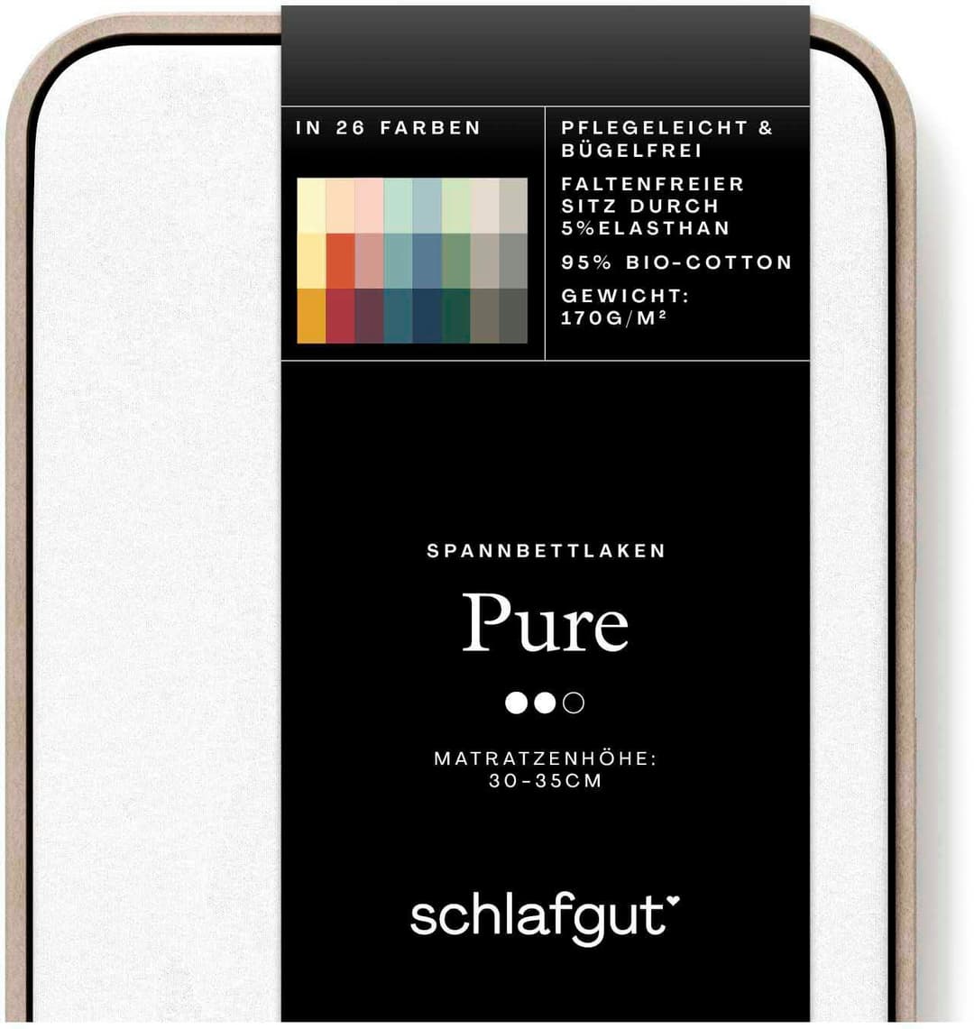 Schlafgut Spannbettlaken PURE | Weiß