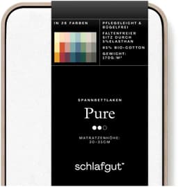Schlafgut Spannbettlaken PURE | Weiß