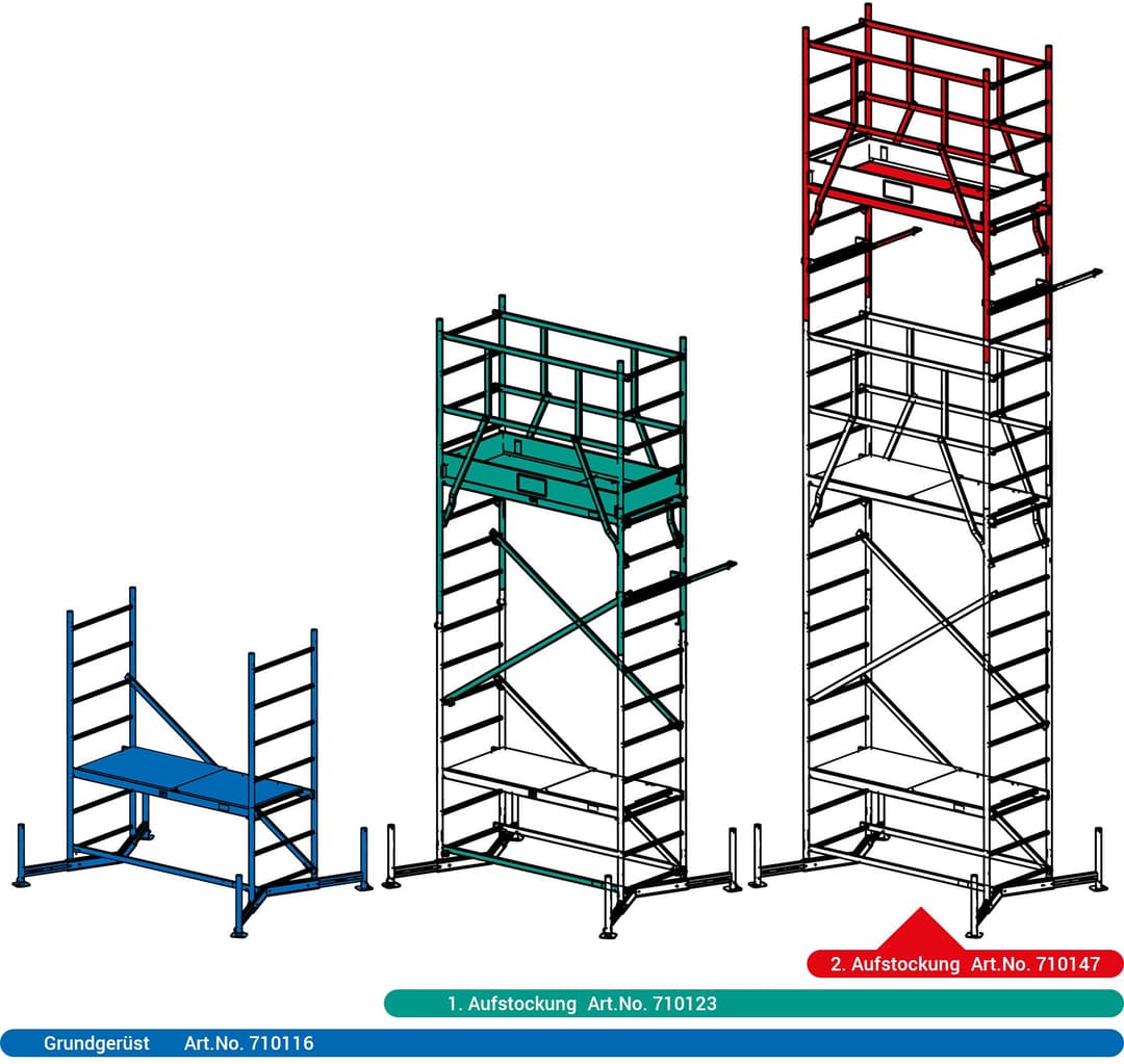 KRAUSE Arbeitsgerüst ClimTec System 2. Aufstockung | Metall