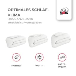 RIBECO Federbettdecke Laram | Weiß