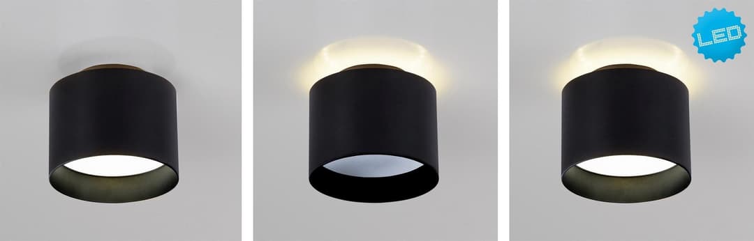 näve LED Deckenspot Trios | Schwarz