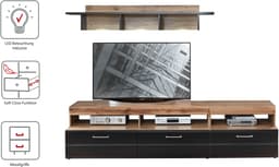 Innostyle Wohnwand Sonate | Schwarz
