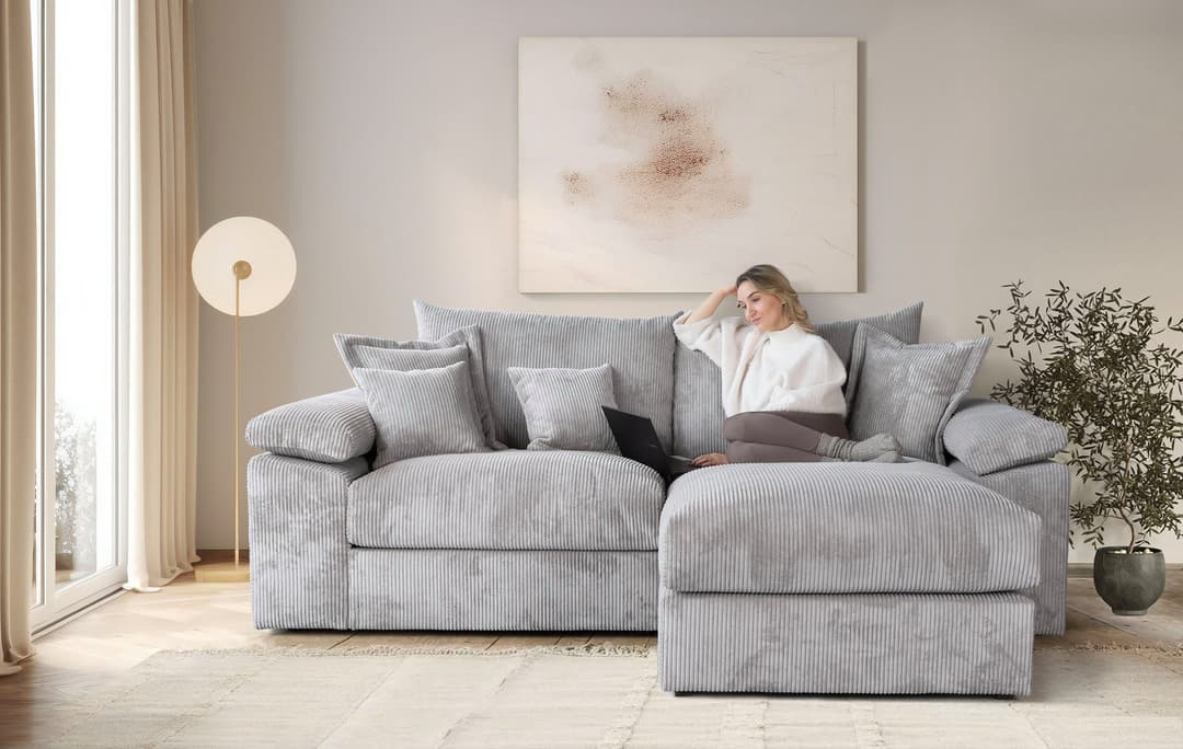 Home affaire Ecksofa Soft&Cosy XL L-Form | Grau