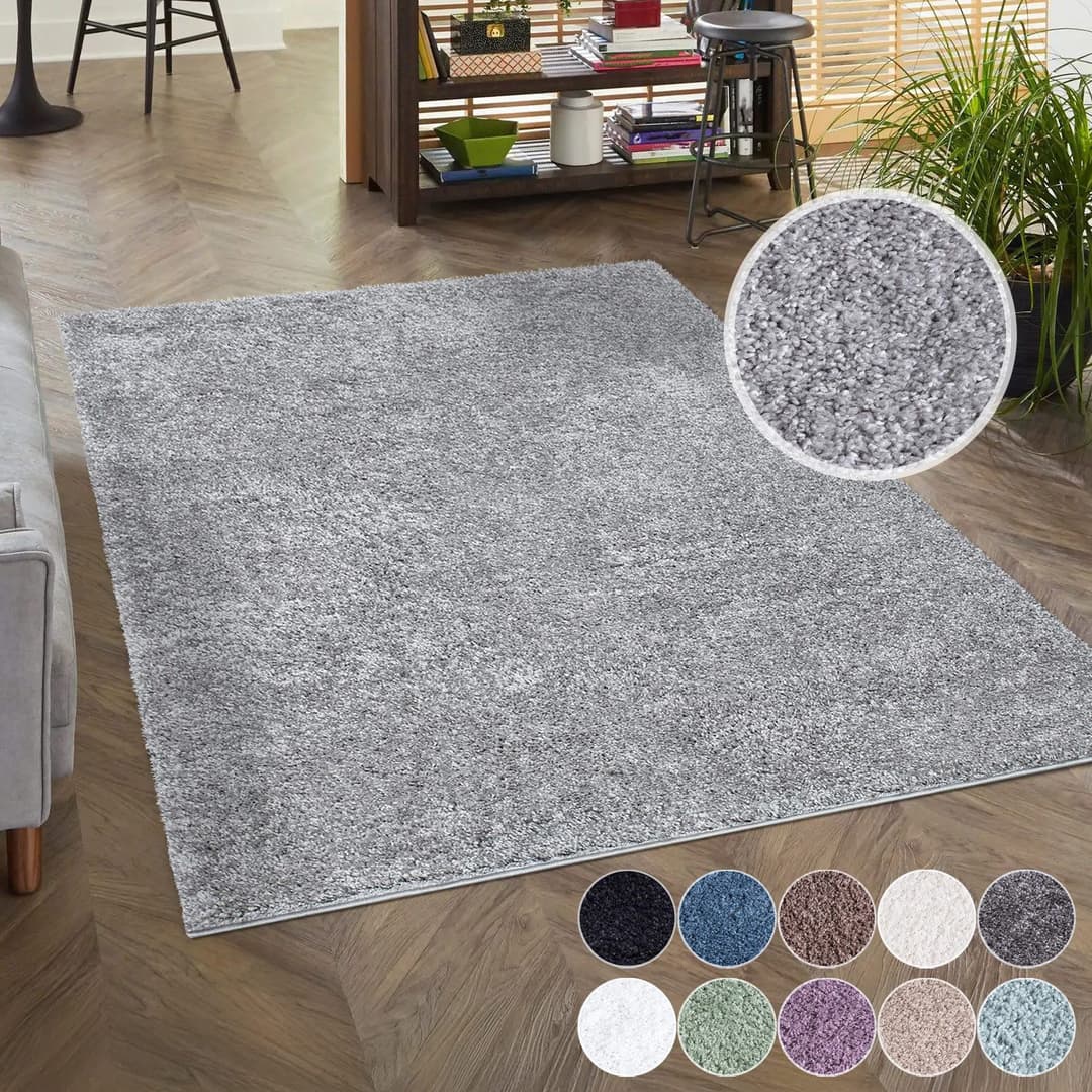 Carpet City City Shaggy Hochflor-Teppich | Grau
