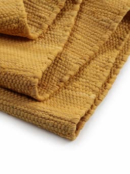carpetfine Teppich Kelim Chindi uni | Gelb