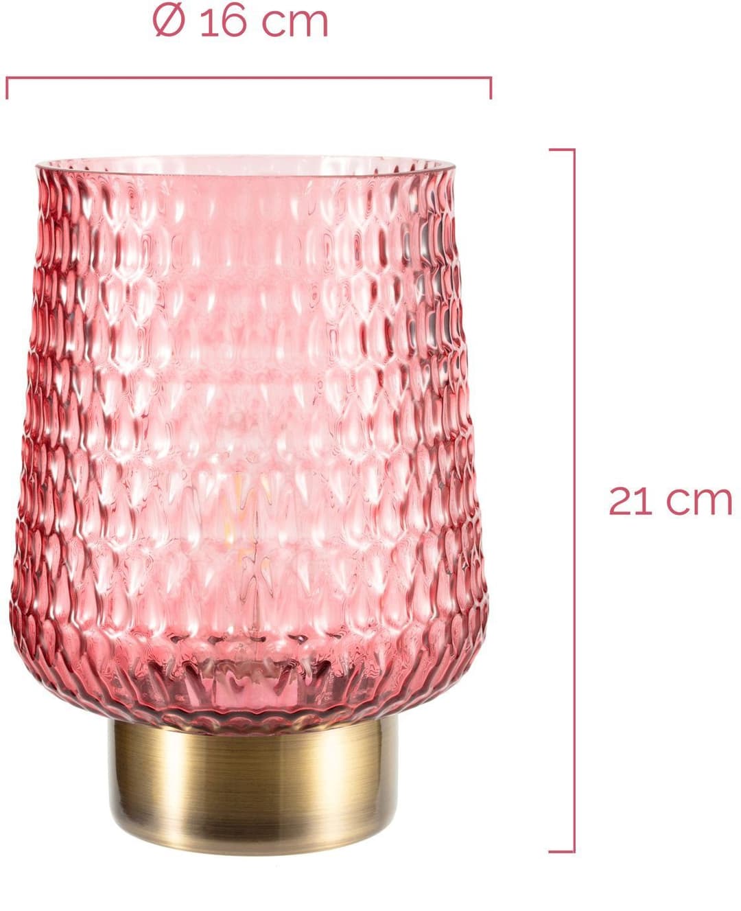 Pauleen Tischleuchte Rose Glamour | Rosa