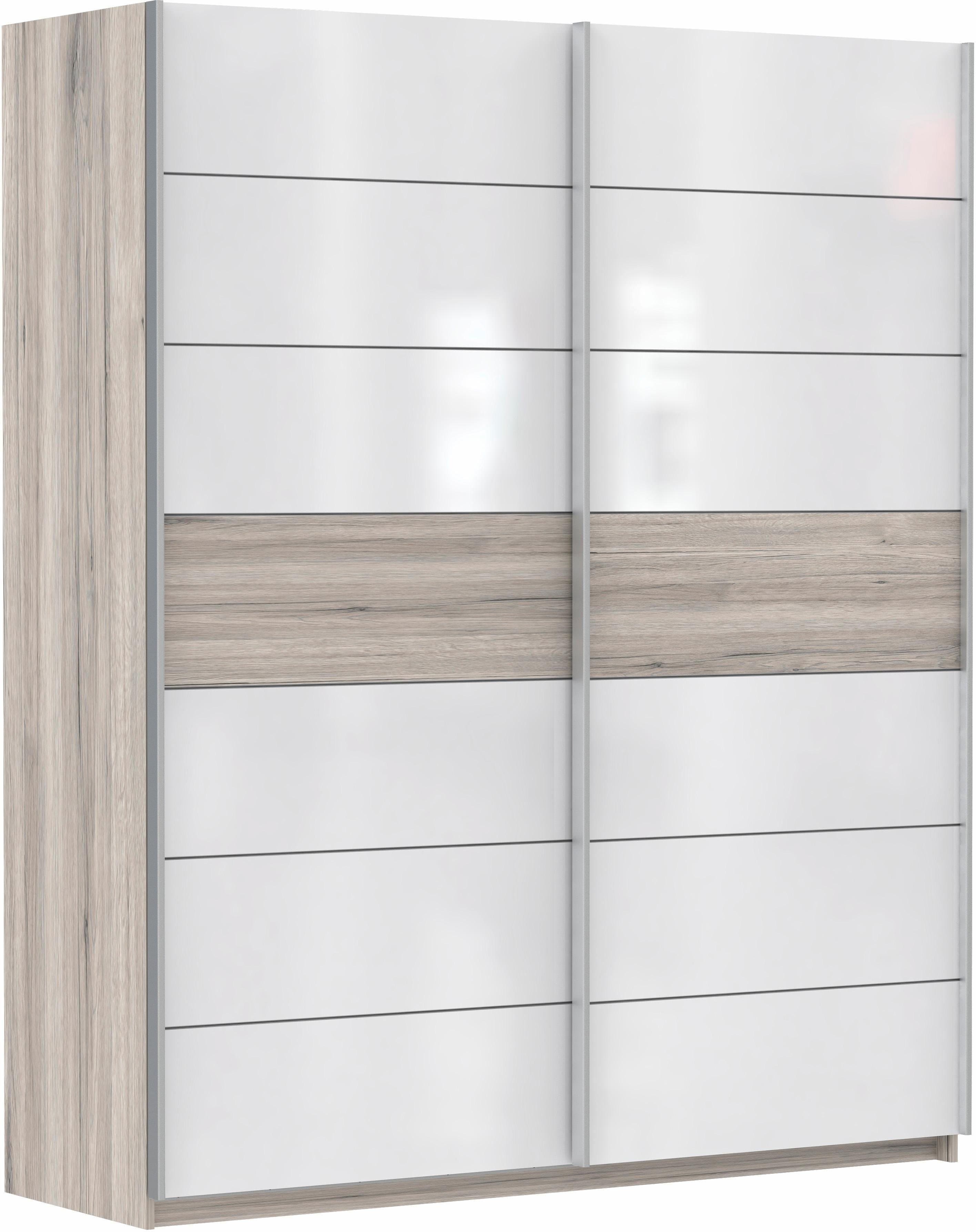 FORTE Schwebetürenschrank Rondino | Weiß