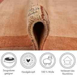 LUXOR living Wollteppich India | Orange