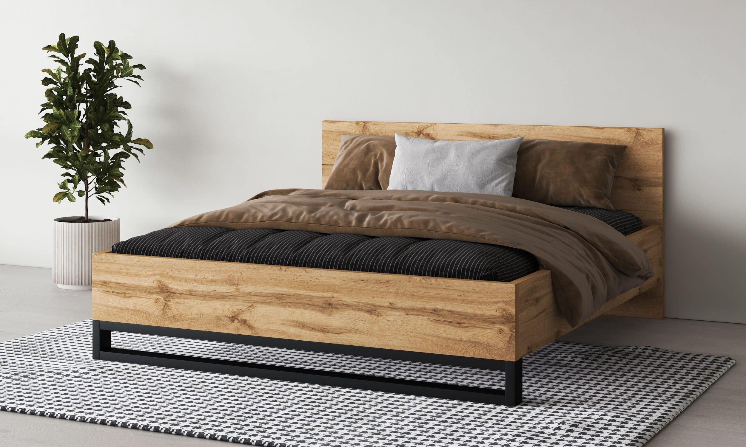 Home affaire Bett Bronne | Holztöne
