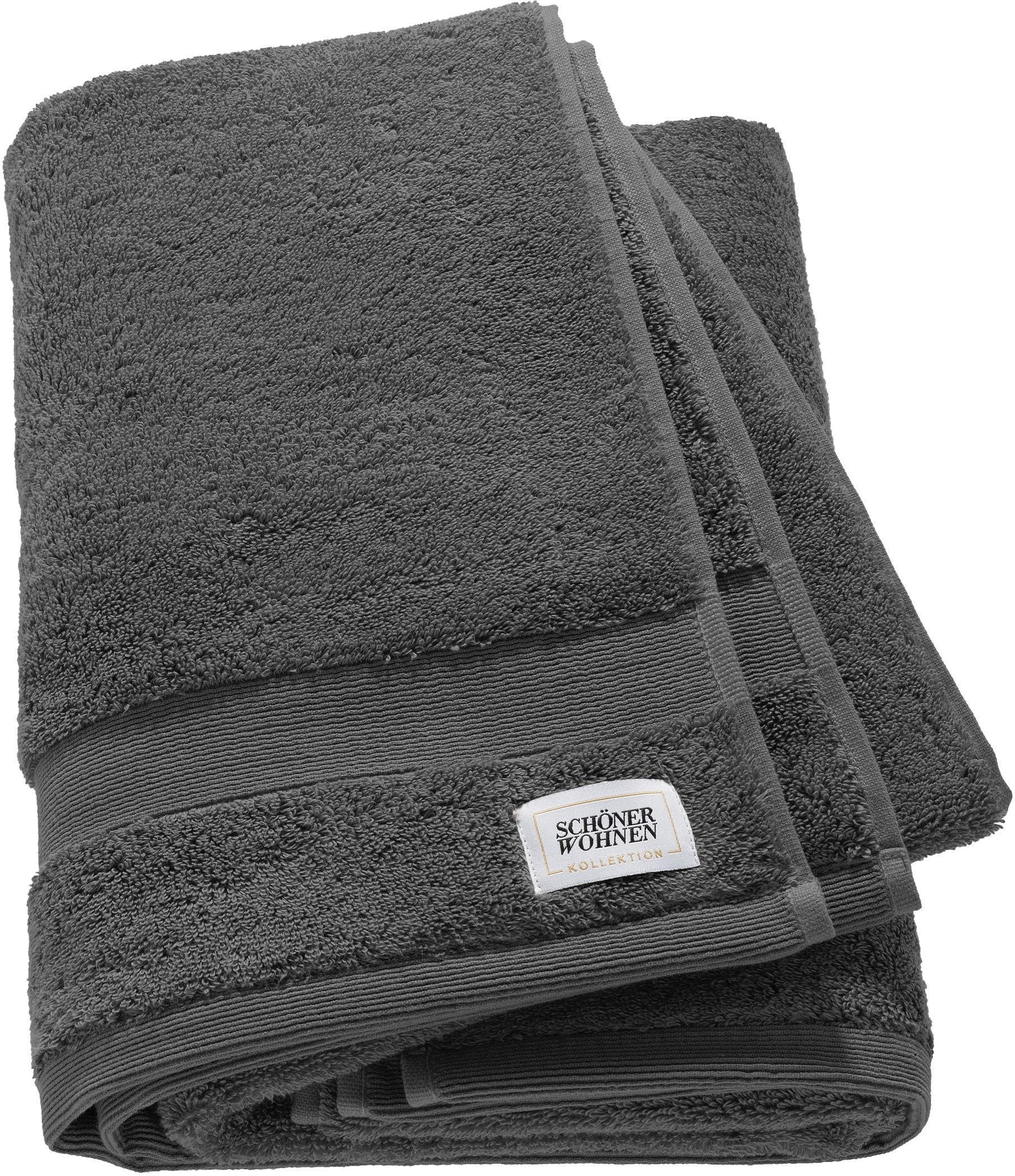 SCHÖNER WOHNEN-Kollektion Badetuch Cuddly | Grau