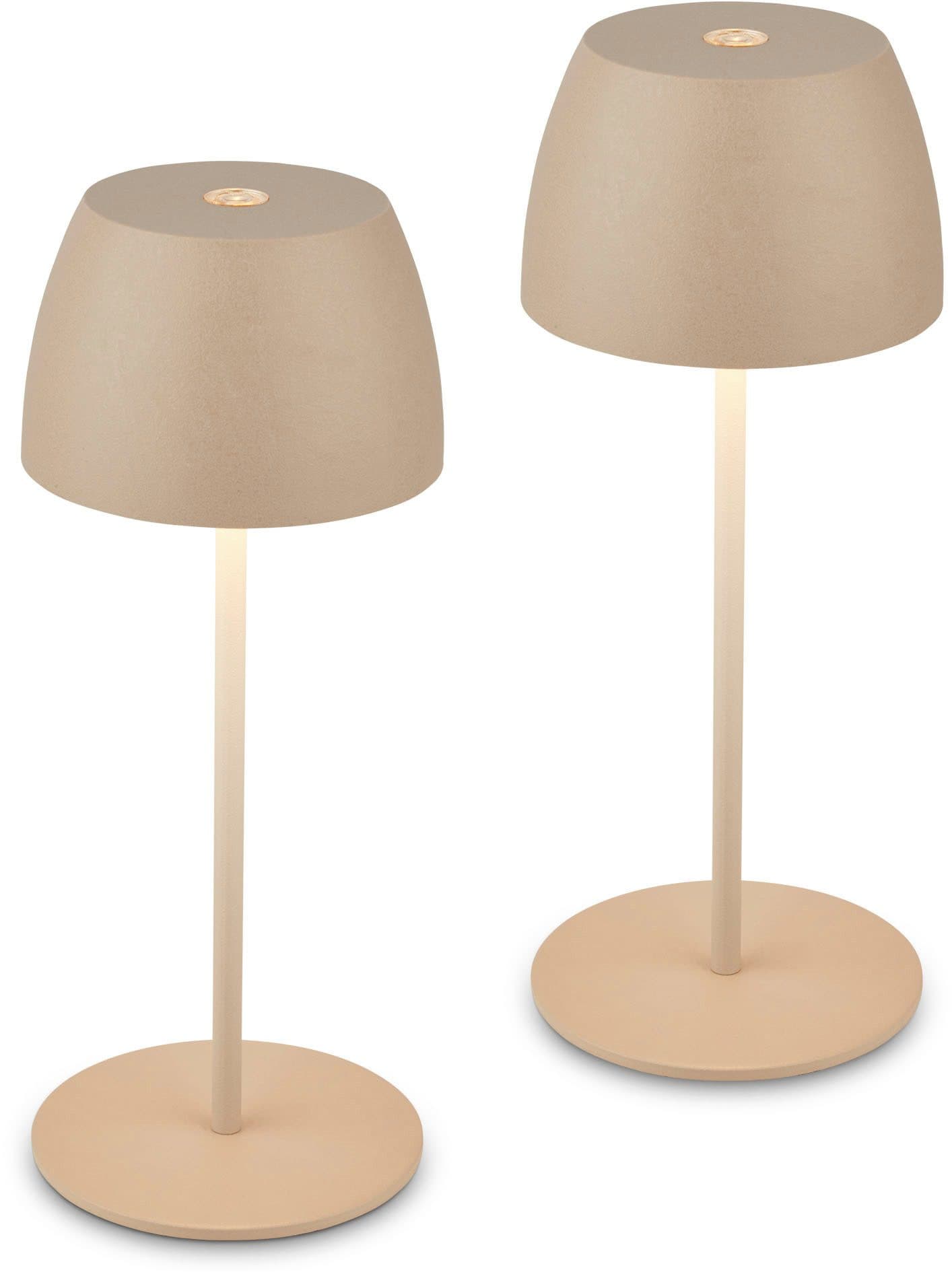Briloner Leuchten Tischleuchte 2er Set | Beige