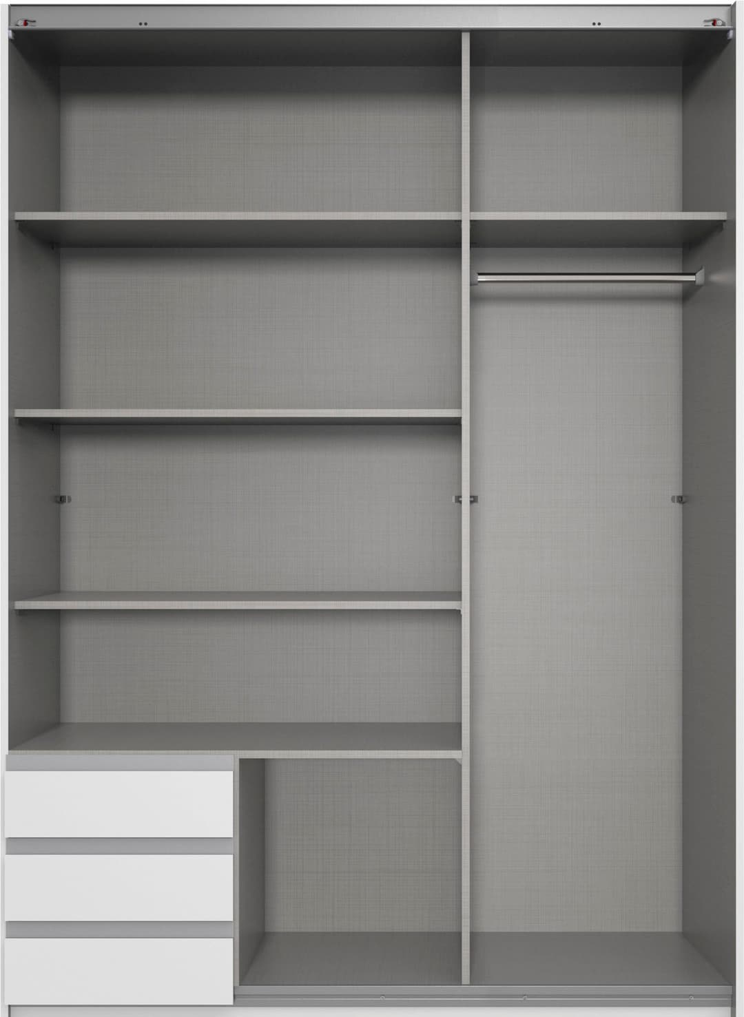 Wimex Schwebetürenschrank Emden | Weiß