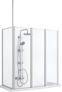 welltime Badewannenaufsatz Summer | Silber