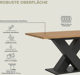 Home affaire Esstisch Motus | Holztöne