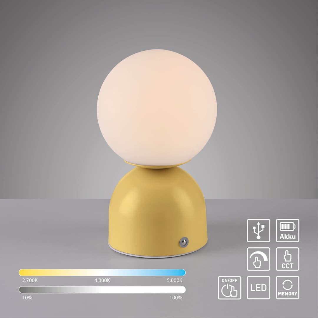 SCHÖNER WOHNEN-Kollektion LED Tischleuchte RUDI | Beige
