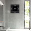 Bruno Banani Wanduhr Thin Stripes auf Alu | Schwarz