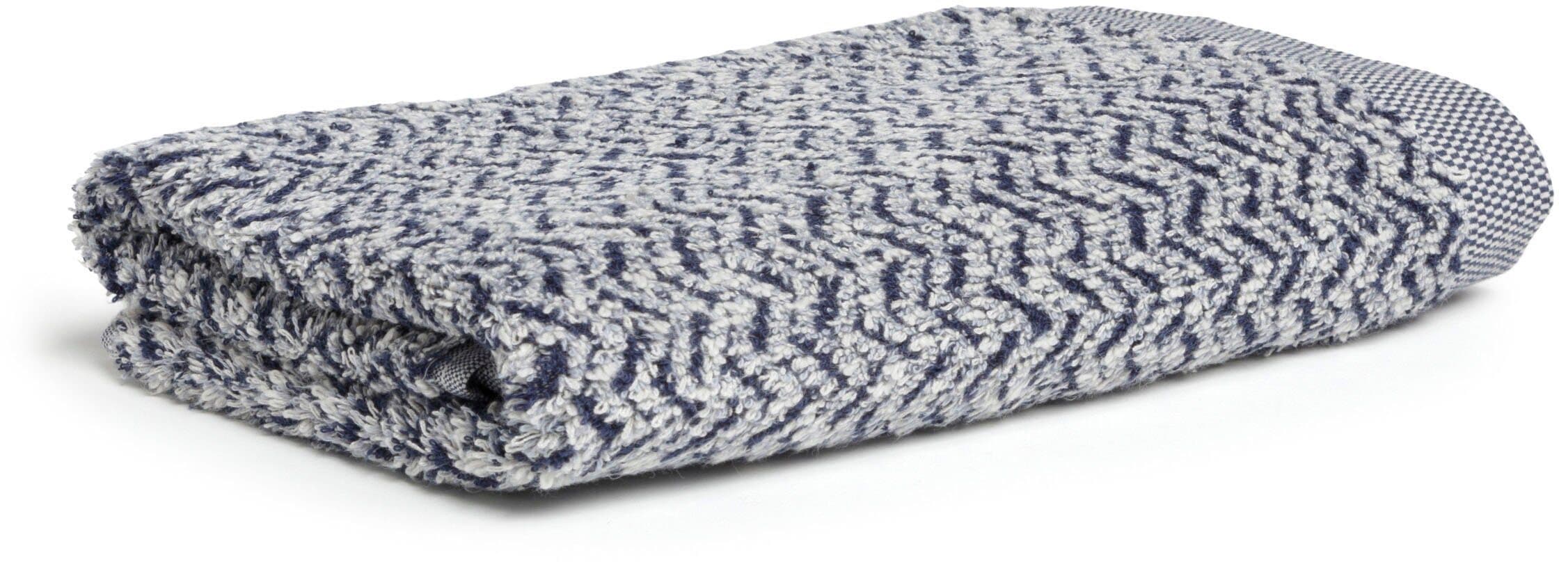 Möve Duschtuch Brooklyn Fischgrat | Blau