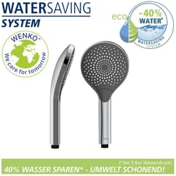 WENKO Handbrause Watersaving | Grau