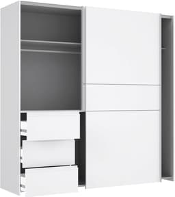 FORTE Winn Schwebetürenschrank | Weiß