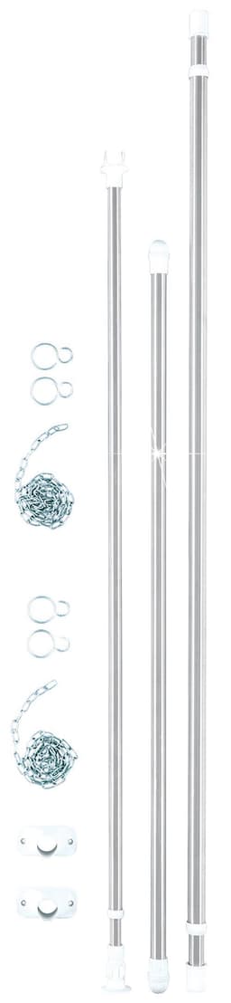 Wenko Teleskopregal Garderobe | Silber
