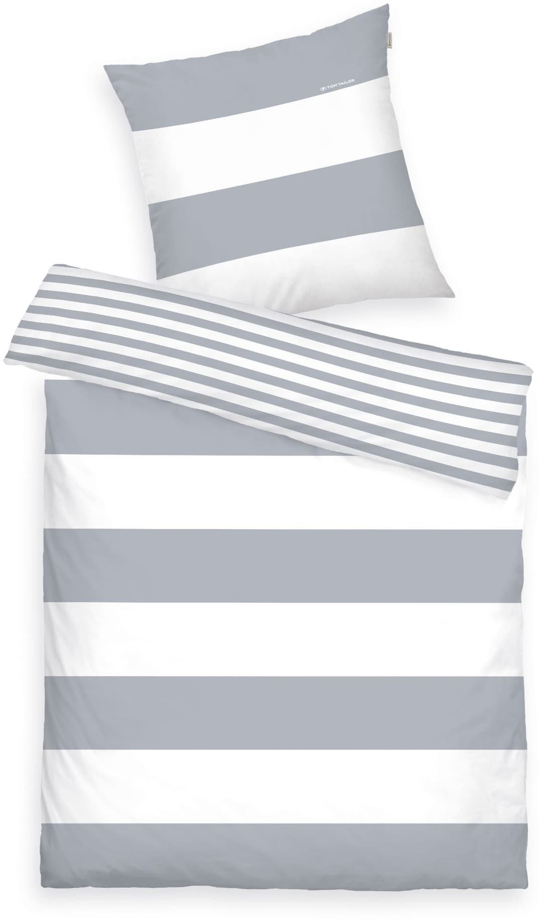 TOM TAILOR HOME Wendebettwäsche SIENA | Grau