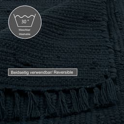 THEKO Teppich Happy Cotton Fleckerl | Schwarz