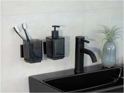 Wenko Seifenspender Vacuum-Loc® Modell Quadro | Schwarz