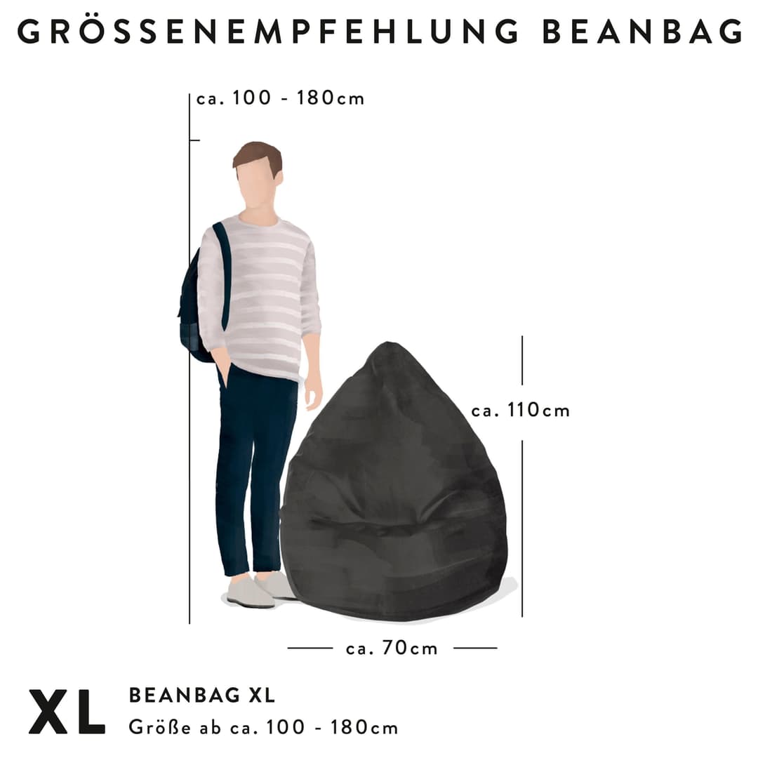 Sitting Point Sitzsack BeanBag Cool XL | Mehrfarbig