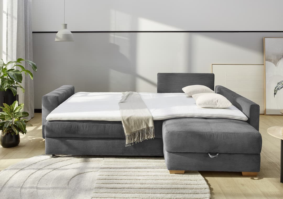 Jockenhöfer Gruppe Ecksofa Sunset L-Form | Grau