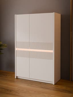 FORTE Oak Squere Highboard | Holztöne