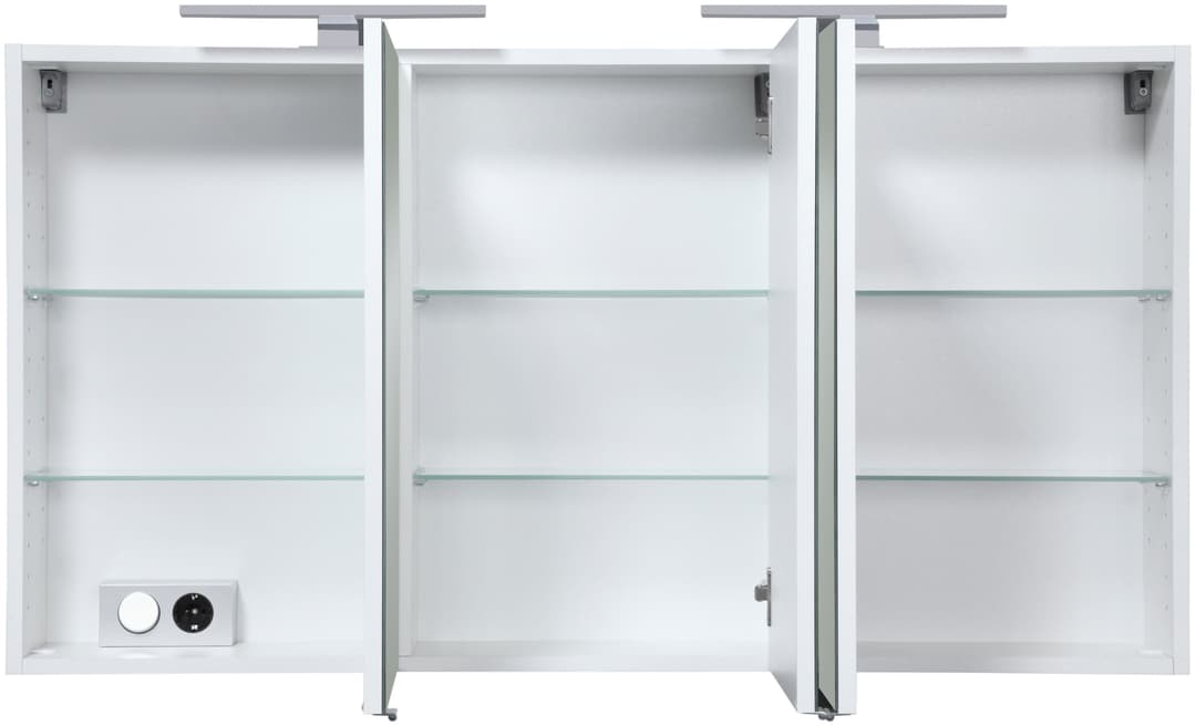 welltime Spiegelschrank Malibu | Weiß