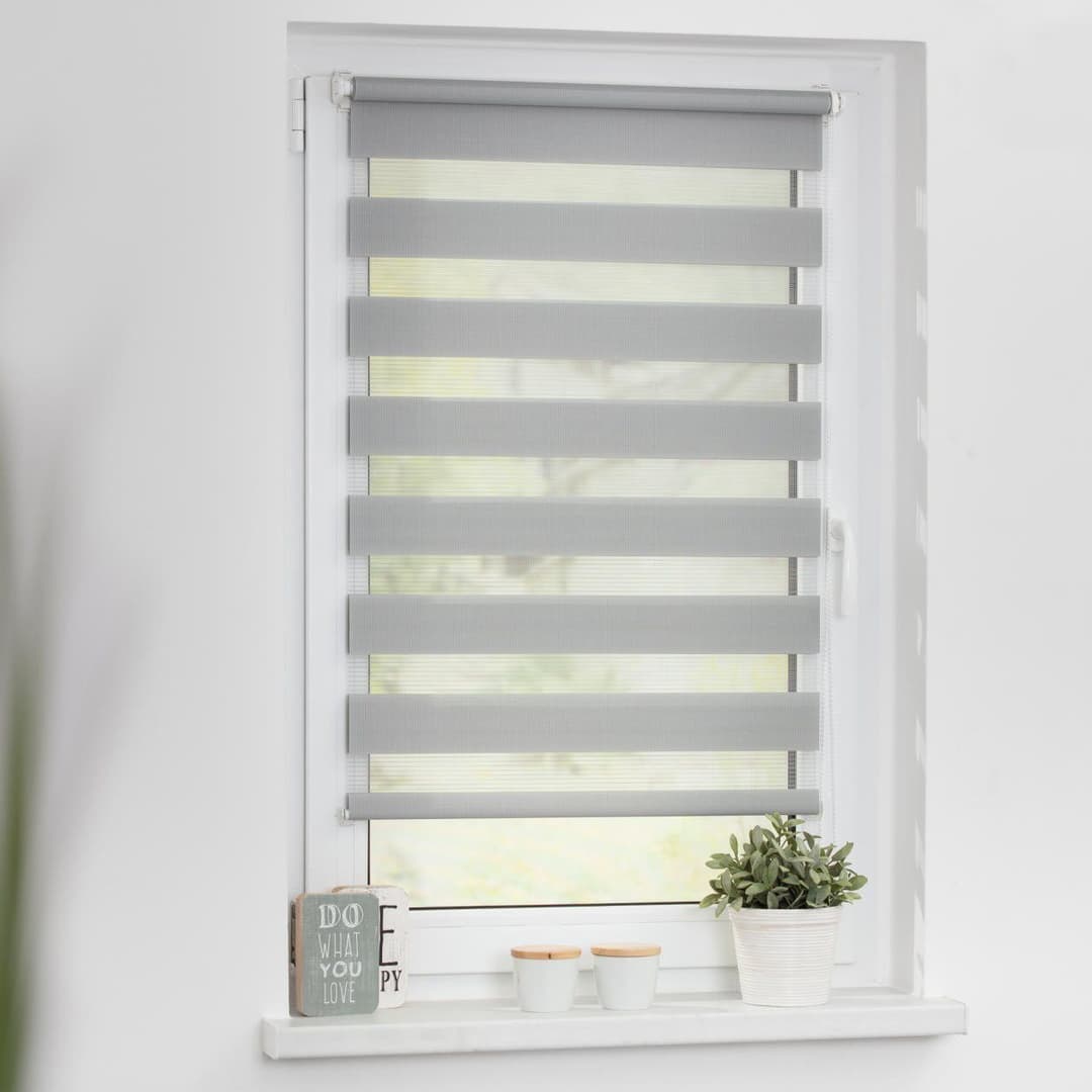 Doppelrollo Duo Rollo Klemmfix | Grau