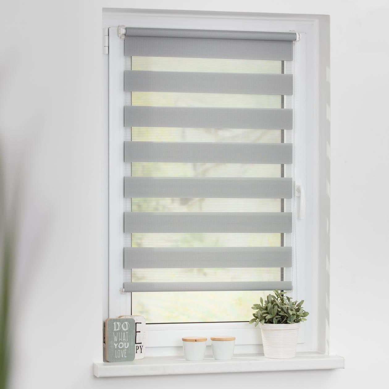 Doppelrollo Duo Rollo Klemmfix | Grau