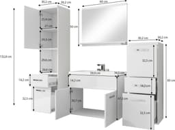 welltime Badmöbel-Set ELDA | Holztöne