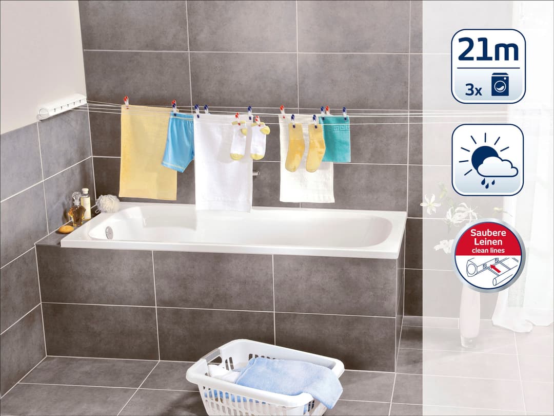 Leifheit Rollfix 210 Wandwäschetrockner | Weiß