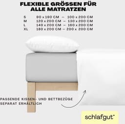 Schlafgut Spannbettlaken EASY JERSEY | Grau