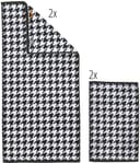 done.® Handtuch Set Daily Shapes Bird | Schwarz 2