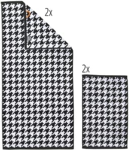 done.® Handtuch Set Daily Shapes Bird | Schwarz